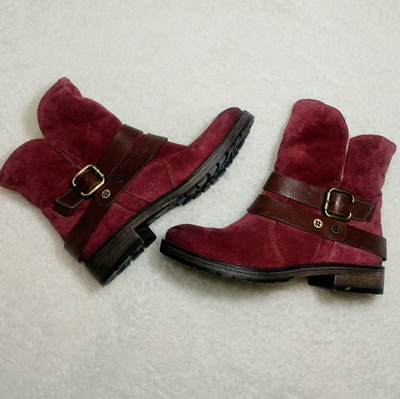 Naturalizer Shoes - Naturalizer Burgundy Military Boots